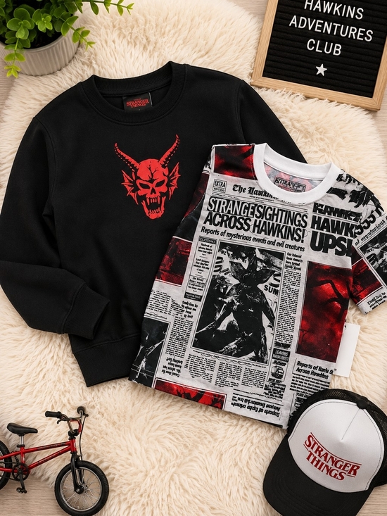 Stranger Things Other - NWT Stranger Things Kids Bundle XS 4-5 Sweatshirt Shirt Netflix Hawkins
